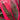 Deep green-maroon-gold broad leaves edged with lipstick red